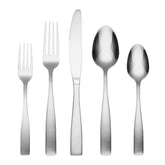 Madison Satin 62-Piece Flatware Set with Wood Tray