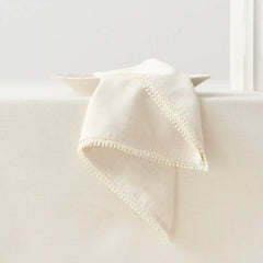 French Perle Natural 19x19 Napkins, Set of 4