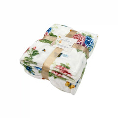 Butterfly Meadow Hydrangea Throw Blanket