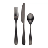 Eliana Black Satin 12-Piece Flatware Set