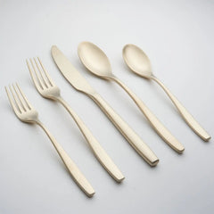Averie Champagne Satin 20-Piece Flatware Set