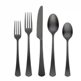 Morgan Black Satin 20-Piece Flatware Set