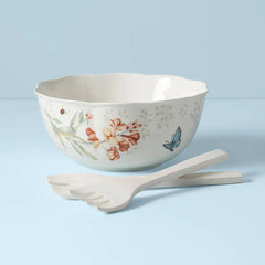 Butterfly Meadow Salad Bowl & Servers