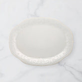 French Perle White Oval Serving Platter