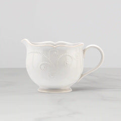 French Perle White Gravy Boat