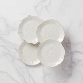 French Perle White 4-Piece Dessert Set