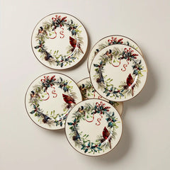 Winter Greetings Salad Plates, Set of 6