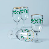 Holiday Iced Beverage Glasses, Set of 4