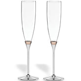 Rosy Glow 2-Piece Champagne Flute Set