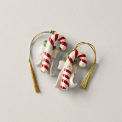 Personalized Candycane 2-Piece Ornament Set