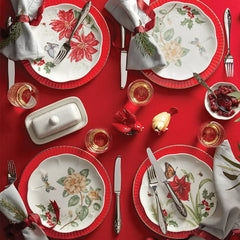 Butterfly Meadow Holiday 18-Piece Dinnerware Set