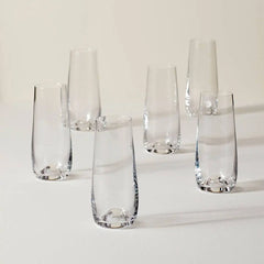 Tuscany Classics Stemless Flute Glasses, Set of 6