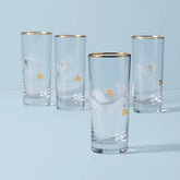 Holiday Gold Highball Glasses, Set of 4