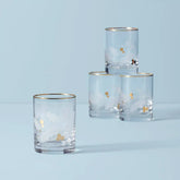 Holiday Gold Double Old-Fashioned Glasses, Set of 4