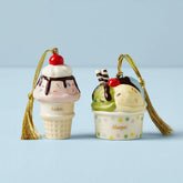 Personalized Ice Cream 2-Piece Ornament Set