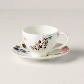 Sprig & Vine White Teacup & Saucer