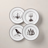 Vintage Halloween Dessert Plates, Set of 4