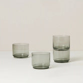 Tuscany Classics Stackable Smoke Short Glasses, Set of 4