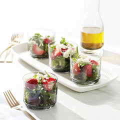 Tuscany Classics Stackable Smoke Short Glasses, Set of 4
