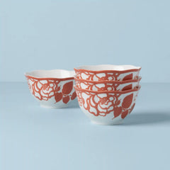 Butterfly Meadow Cottage Saffron Rice Bowls, Set of 4