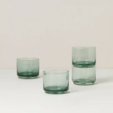 Tuscany Classics Stackable Green Short Glasses, Set of 4