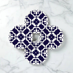 Elegant Geo Accent Plates, Set of 4