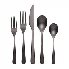 Kenbrook Black Vintage 20-Piece Flatware Set