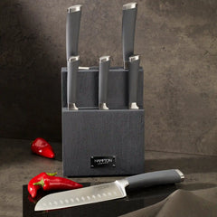 Beton 7-Piece Cutlery Block Set