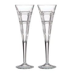 Hudson Crystal Toasting Flutes, Set of 2