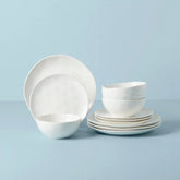 Bay Colors White 12-Piece Dinnerware Set