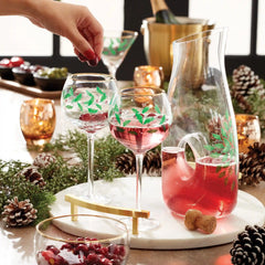 Holiday 3-Piece Decanter & Wine Glass Set