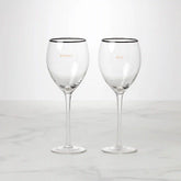 Cheers To Us Sweet & Dry Wine Glasses, Set of 2