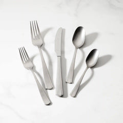 French Perle Scallop Vintage 65-Piece Flatware Set