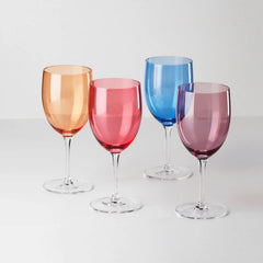 True Colors Wine Glasses, Set of 4