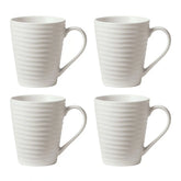 Ridge White Mugs, Set of 4