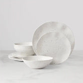Terrazzo Melamine Cream 12-Piece Dinnerware Set