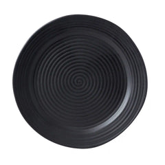 Ridge Black Dinner Plate