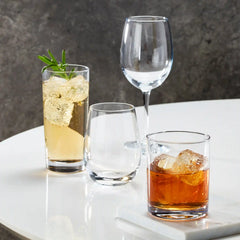 5 O'Clock Stemless Wine Glasses, Set of 4