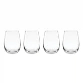 5 O'Clock Stemless Wine Glasses, Set of 4