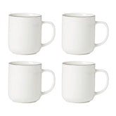 24 Seven Black Rim Mugs, Set of 4