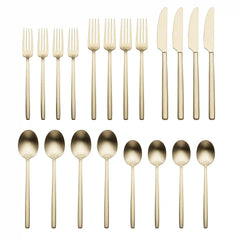 Dean Champagne Satin 20-Piece Flatware Set