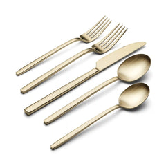 Dean Champagne Satin 20-Piece Flatware Set