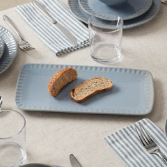 Artisanal Stripe Blue Hors d'Oeuvres Tray