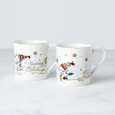 Snoopy Skating Mugs, Set Of 2