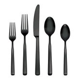 Ryder Black Satin 20-Piece Flatware Set