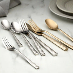 Robyn Champagne Mist Satin 20-Piece Flatware Set