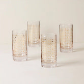 Tuscany Classics Gold Dust Highball Glasses, Set of 4