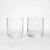 This Rocks & You're Neat Double Old-Fashioned Glasses, Set of 2