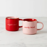 Two of a Kind Early Bird & Night Owl Mugs, Set of 2