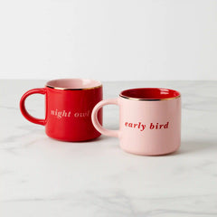 Two of a Kind Early Bird & Night Owl Mugs, Set of 2